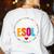 Back To School Teachers Crew Students Team ESOL Teacher Women's Sweatshirt Back Print White