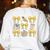 Back To School Yellow Bows Book Coffee Leopard Apple Teacher Women's Sweatshirt Back Print White Back To School Yellow Bows Book Coffee Leopard Apple Teacher Women's Sweatshirt Back Print White