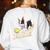 Ballaholic Boston Terrier Dog Chasing Bostie Ball Women's Sweatshirt Back Print White