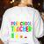 Battery Life Of a Preschool School Teacher School Week Women's Sweatshirt Back Print White Battery Life Of a Preschool School Teacher School Week Women's Sweatshirt Back Print White