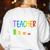Battery Life Of A Teacher School Teacher Appreciation Women's Sweatshirt Back Print White Battery Life Of A Teacher School Teacher Appreciation Women's Sweatshirt Back Print White