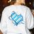 Bavarian Flag As Heart Blue Diamond Bavaria Women's Sweatshirt Back Print White