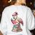 Book Lover Cute Flamingo Reading Teacher Librarian Women Women's Sweatshirt Back Print White