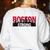 Boston Strong Logo Vintage Boston City Skyline Women's Sweatshirt Back Print White