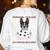 Boston Terrier American Gentleman Personal Stalker Dog Lover Women's Sweatshirt Back Print White