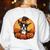 Boston Terrier Bostie Dog Breed Pet Halloween Pumpkins Women's Sweatshirt Back Print White