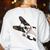 Boston Terrier Bostie Dog Kids Boys Girls Women's Sweatshirt Back Print White