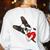 Boston Terrier Bostie Dog Kids Women Girls Women's Sweatshirt Back Print White