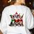 Boston Terrier Christmas Dogs Santa Reindeer Elf Women's Sweatshirt Back Print White