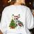 Boston Terrier Christmas Tree Lights Santa Hat Women's Sweatshirt Back Print White