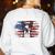 Boston Terrier Dad American Flag 4th Of July Dog Fathers Day Women's Sweatshirt Back Print White