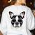 Boston Terrier Dad Father’s Day Dog Dad Men’s Women's Sweatshirt Back Print White