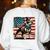 Boston Terrier Dog 4th Of July USA American Flag Patriotic Women's Sweatshirt Back Print White