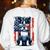 Boston Terrier Dog American USA US Flag Pets Vintage Outfit Women's Sweatshirt Back Print White