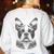 Boston Terrier Dog Bostie Nature Memorial Idea Men Women Women's Sweatshirt Back Print White