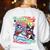 Boston Terrier Dog Christmas Snowman Winter Snow Women's Sweatshirt Back Print White