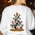 Boston Terrier Dog Christmas Tree Santa Hat Xmas Pajama Men Women Kids Women's Sweatshirt Back Print White