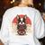 Boston Terrier Dog Japanese Style Samurai Dogs Women's Sweatshirt Back Print White