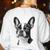Boston Terrier Dog Motif Pet Illustration Boston Terrier For Men Women Kids Women's Sweatshirt Back Print White