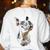 Boston Terrier Dog Graphic Pet Art Boston Terrier For Men Women Kids Women's Sweatshirt Back Print White