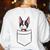 Boston Terrier Dog In The Pocket Boston Terrier For Men Women Girls Kids Women's Sweatshirt Back Print White