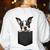 Boston Terrier Dog Puppy Dog In Pocket Cute Pet Lover Women's Sweatshirt Back Print White