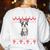 Boston Terrier Dog Santa Hat Men Kids Ugly Christmas Light Women's Sweatshirt Back Print White