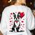 Boston Terrier Dog Valentine's Day Dog Owner Valentine Women's Sweatshirt Back Print White