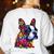Boston Terrier Floral Vintage Dog Mom Distressed Men Women Kids Women's Sweatshirt Back Print White