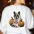 Boston Terrier Ghost Boo Halloween Costume Spooky Season Women's Sweatshirt Back Print White