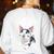 Boston Terrier Girl Cute Cartoon For Dog Owners Pet Terrier Women's Sweatshirt Back Print White