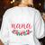 Boston Terrier Grandma Nana Dog Lover Christmas Women's Sweatshirt Back Print White