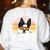 Boston Terrier Grandpa Dog Owner Boston Terrier Women's Sweatshirt Back Print White
