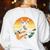 Boston Terrier Guitar Retro Women's Sweatshirt Back Print White