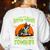 Boston Terrier Halloween Zombie American Gentleman Dog Lover Women's Sweatshirt Back Print White
