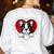 Boston Terrier Heart Cute Puppy Lover Or Dog Owner Women's Sweatshirt Back Print White