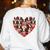 Boston Terrier Heart Valentine Boston Terrier Women's Sweatshirt Back Print White
