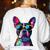 Boston Terrier Lovers Pop Art Boston Terrier Women's Sweatshirt Back Print White