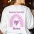 Boston Terrier Mama Cute Rainbow Paw Heart Shape Women's Sweatshirt Back Print White
