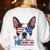 Boston Terrier Merica 4th Of July T Shirt Men Boys Dog Puppy Women's Sweatshirt Back Print White