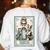 The Boston Terrier Mom Skeleton Spooky Season Halloween Women's Sweatshirt Back Print White