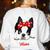 Boston Terrier Mum Dog Woman Idea Women's Sweatshirt Back Print White