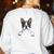 Boston Terrier In The Pocket Cute Boston Terrier Dog Lovers For Men Women Girls Kids Women's Sweatshirt Back Print White