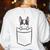 Boston Terrier In The Pocket Cute Boston Terrier Dog For Men Women Girls Kids Women's Sweatshirt Back Print White