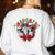 Boston Terrier Santa Claus Elf Reindeer Christmas Dog X-Mas Women's Sweatshirt Back Print White