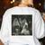 Boston Terrier Selfie With Ghosts Halloween Dog Lover Women's Sweatshirt Back Print White