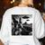 Boston Terrier Graphic Selfie With UFOs Weird Aliens Women's Sweatshirt Back Print White