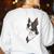 Boston Terrier Shirts For Women Girls Kids Heart Cute Women's Sweatshirt Back Print White