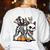 Boston Terrier Skeleton Mummy Witch Halloween Women's Sweatshirt Back Print White