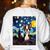 Boston Terrier Starry Night Van Gogh Art Women's Sweatshirt Back Print White
